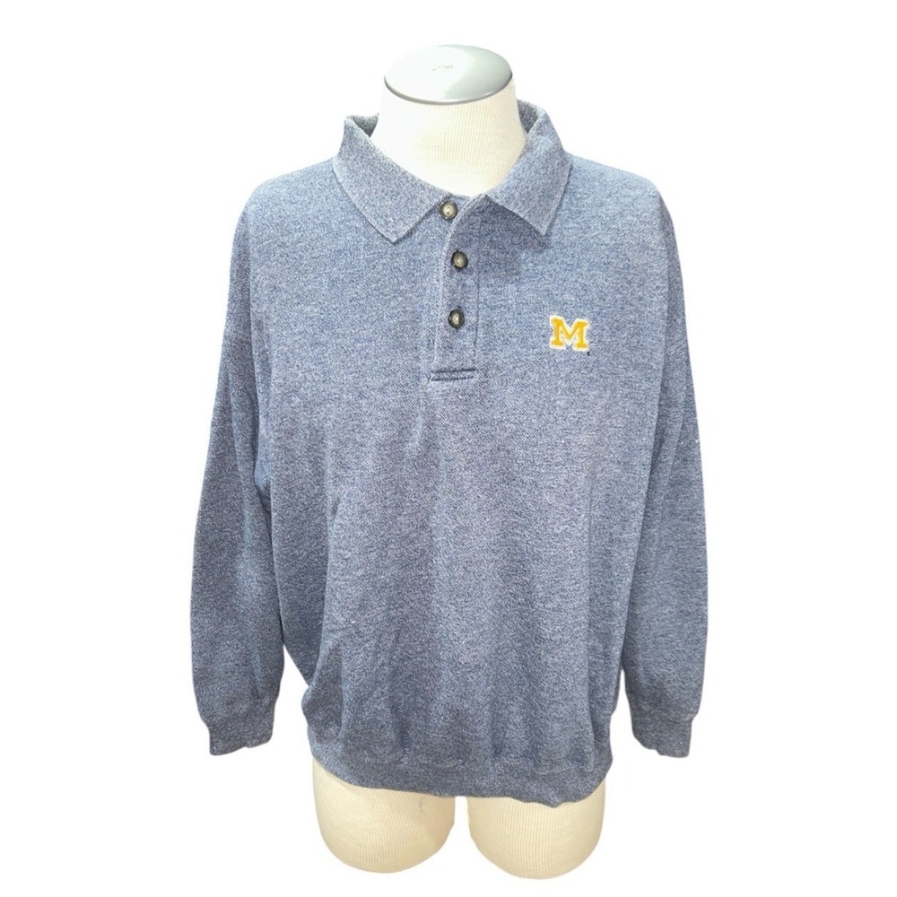 Lee Sport Vintage mens Michigan Wolverines Sweater Shirt XL Football